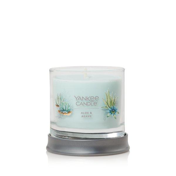 Yankee Candle Small Tumbler Scented Single Wick Jar Candle, Aloe & Agave, Over 20 Hours of Burn Time, 4.3 Ounce (Pack of 2)