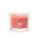 Yankee Candle Signature Votive Mini Candle Jar, Holiday Cheer Scent, Natural Soy Wax Blend Candle with Natural Fiber Wick, 1.3 OZ Glass Jar (Pack of 4)