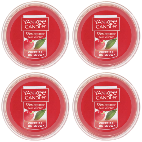 Yankee Candle Cherries on Snow Scenterpiece Easy MeltCup (Pack of 4)