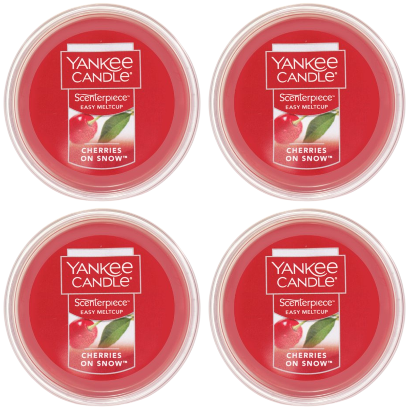 Yankee Candle Cherries on Snow Scenterpiece Easy MeltCup (Pack of 4)