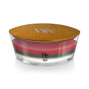 WoodWick Scented Trilogy Ellipse Candle, Crimson Berries | Fraser Fir | White Teak, 16oz