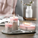 WoodWick Scented Trilogy Ellipse Candle, Melon Blossom | Coastal Sunset | Palo Santo, 16oz