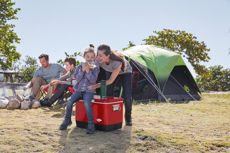 Coleman Vintage 54 Qt. Steel Belted Cooler, Red