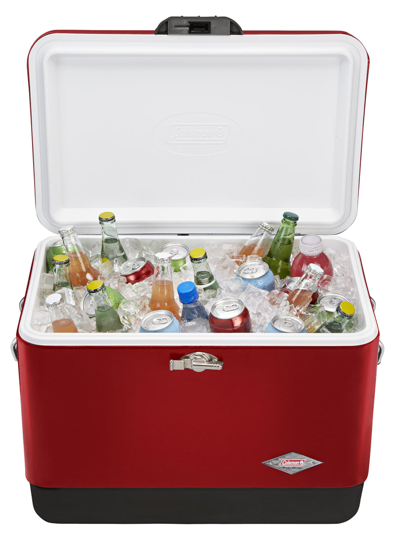 Coleman Vintage 54 Qt. Steel Belted Cooler, Red