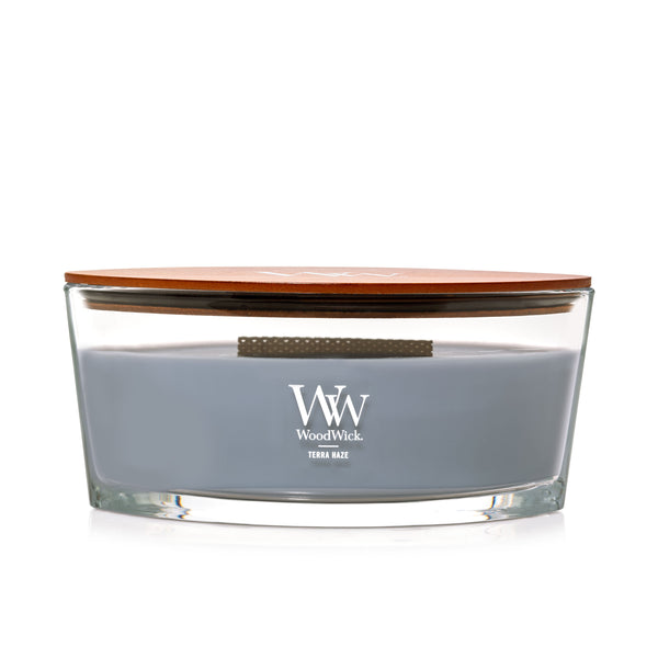 WoodWick Scented Ellipse Candle, Crackles as it Burns, Terra Haze, 16oz