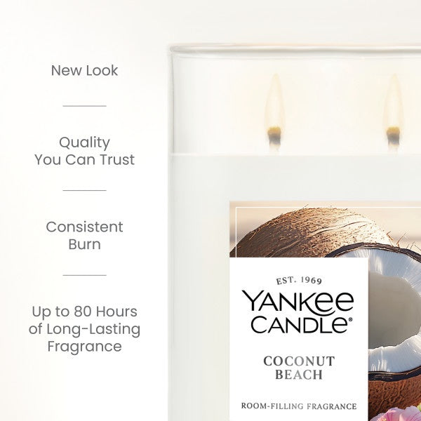 Yankee Candle Large Tumbler Scented Candle, Coconut Beach, 20 oz