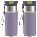 Contigo Kids DualSip Compact Leakproof Insulated Water Bottle with 2-Way Lid, Starlight Vines, 16 Ounce