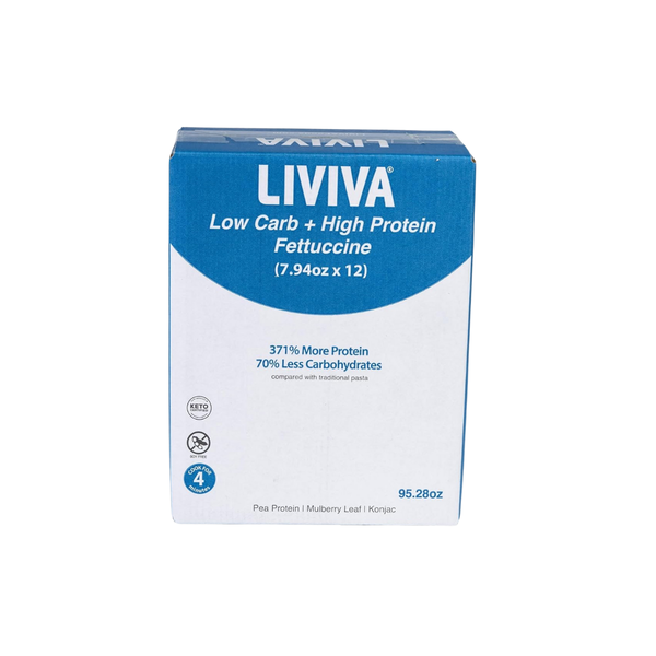 Liviva KETO Low Carb + High Protein Fettuccine Value Pack (12)