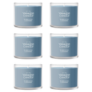 Yankee Candle Signature Votive Mini Candle Jar, Warm Luxe Cashmere, Natural Soy Wax Blend Candle with Natural Fiber Wick, 1.3 OZ Glass Jar (Pack of 6)