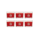 Yankee Candle Signature Votive Mini Candle Jar, Macintosh Scent, Natural Soy Wax Blend Candle with Natural Fiber Wick, 1.3 OZ Glass Jar (Pack of 6)