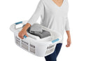 Rubbermaid Large Hip-Hugger Laundry Basket/Hamper 1.5-Bushel White Stackable Storage