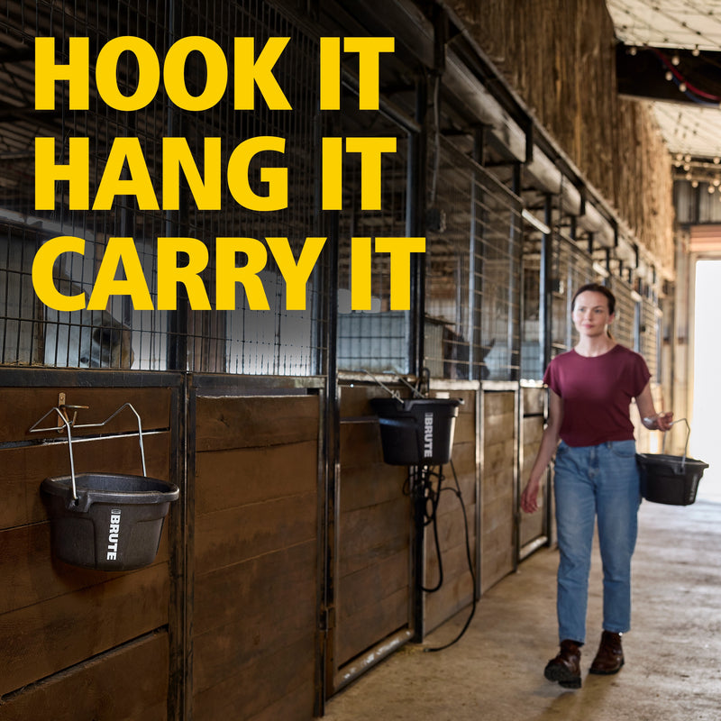 BRUTE 3-in-1 Flat Back Bucket, 2 Gallon, Pack of 3