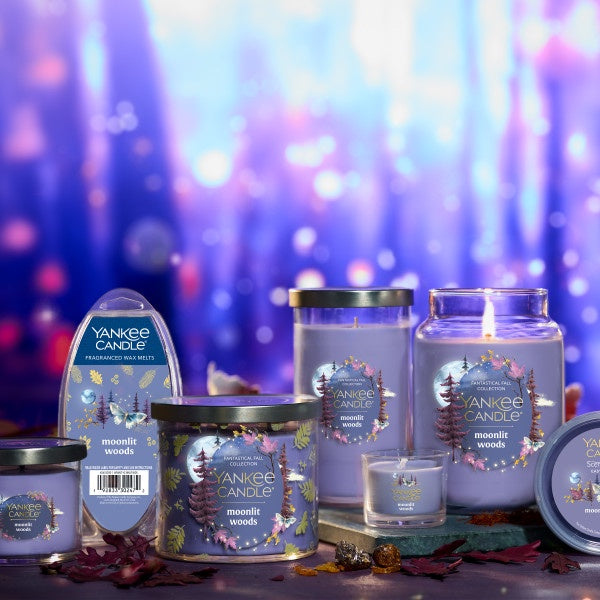 Yankee Candle Moonlit Woods Fragranced Wax Melts, 6 Wax Spheres per Package, Pack of 4 (24 Cubes Total)