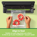 FoodSaver Quart Pre-Cut Vacuum Seal Bags, Easy Use Vacuum Storage Bags, Align to Seal and Tear to Open Vacuum Sealer Storage Bags, 43-Count, Pack of 2 (86 Bags Total)