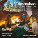 Coleman PEAK1 Backpacking Tent—6 Person Backpacking Dome Tent, Marigold Dark Stone