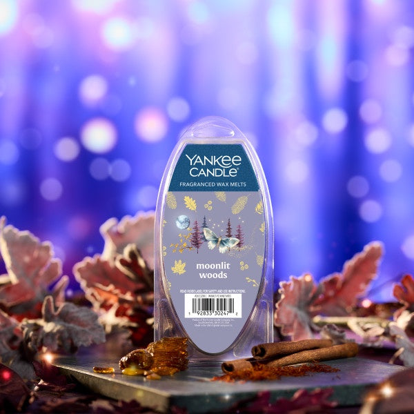 Yankee Candle Moonlit Woods Fragranced Wax Melts, 6 Wax Spheres per Package, Pack of 4 (24 Cubes Total)