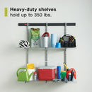 Rubbermaid Garage FastTrack 36" x 12" Shelf Kit, 3-Shelves, Black