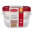 Rubbermaid Easy Find Lids Food Storage Containers, Red, 18-Piece + 4-Piece Set (22 pieces total)