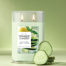 Yankee Candle Large Tumbler Scented Candle, Cucumber Mint Cooler, 20 oz