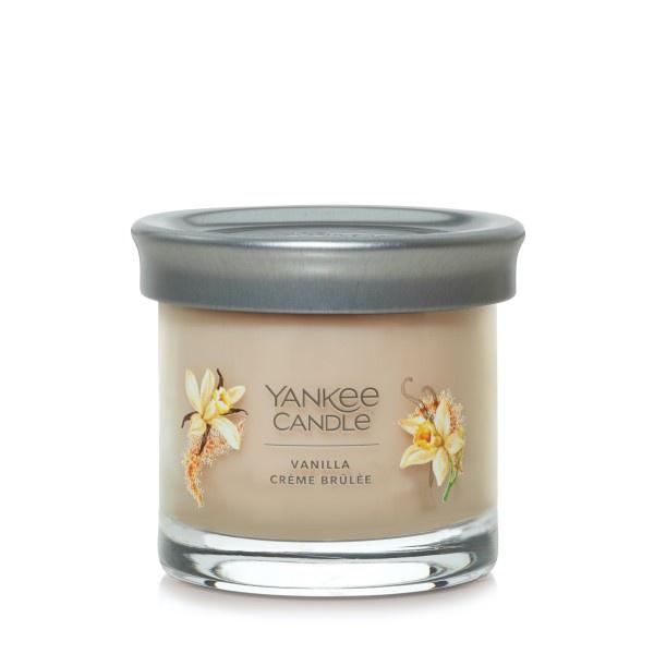 Yankee Candle Small Tumbler Scented Single Wick Jar Candle, Vanilla Creme Brulee, Over 20 Hours of Burn Time, 4.3 Ounce (Pack of 4)