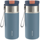 Contigo Kids DualSip Compact Leakproof Insulated Water Bottle with 2-Way Lid, Copper Horizon, 16 Ounce
