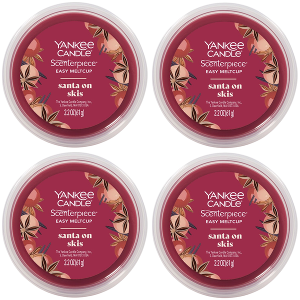 Yankee Candle Santa on Skis Scenterpiece Easy MeltCup (Pack of 4)