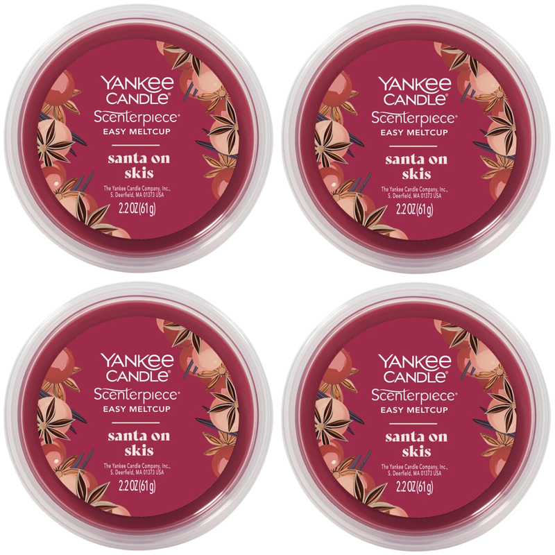 Yankee Candle Santa on Skis Scenterpiece Easy MeltCup (Pack of 4)