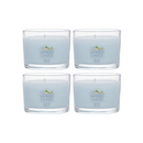 Yankee Candle Signature Votive Mini Candle Jar, Beach Walk Scent, Natural Soy Wax Blend Candle with Natural Fiber Wick, 1.3 OZ Glass Jar (Pack of 4)