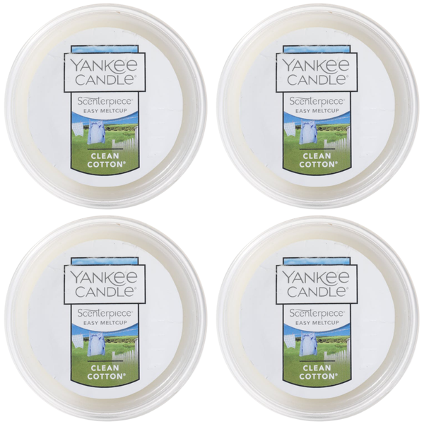 Yankee Candle Clean Cotton Scenterpiece Easy MeltCup (Pack of 4)