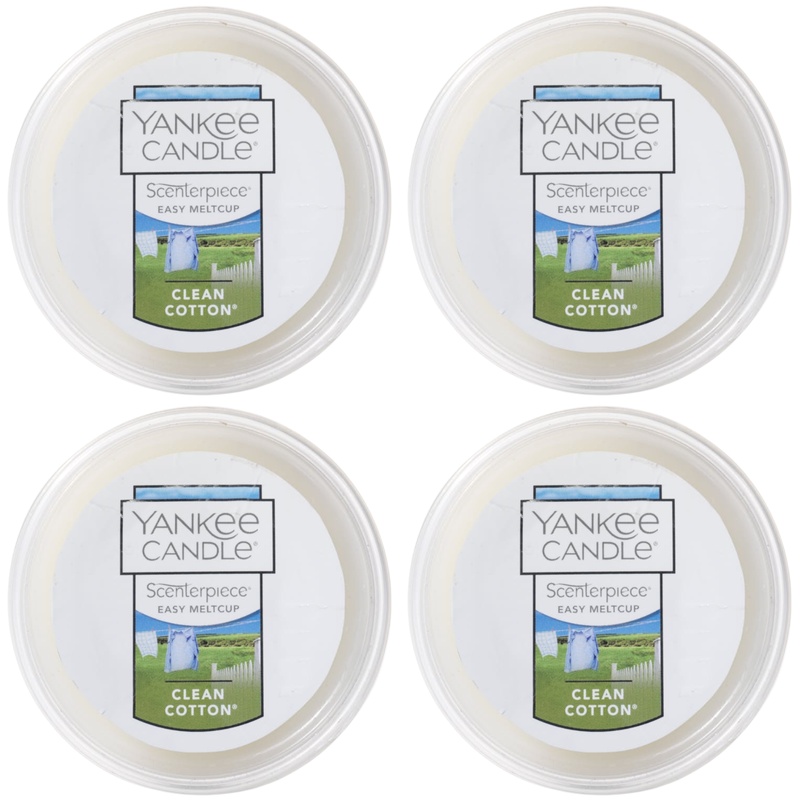 Yankee Candle Clean Cotton Scenterpiece Easy MeltCup (Pack of 4)