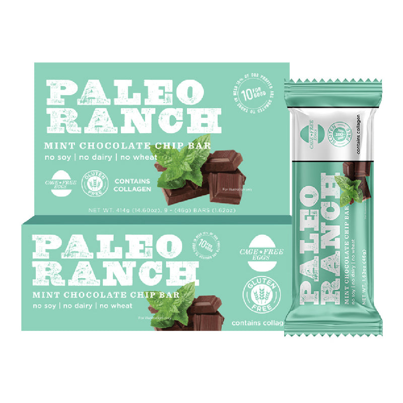 Paleo Ranch Mint Chocolate Chip Protein Bars