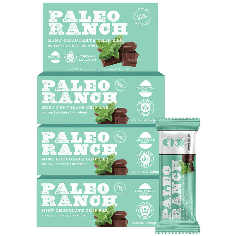 Paleo Ranch Mint Chocolate Chip Protein Bars
