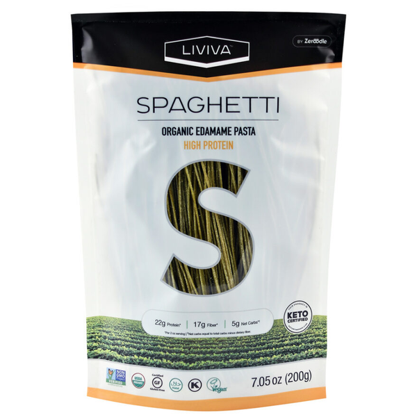 Liviva Organic Edamame Pasta, Spaghetti, 7.05 OZ (Pack of 1)