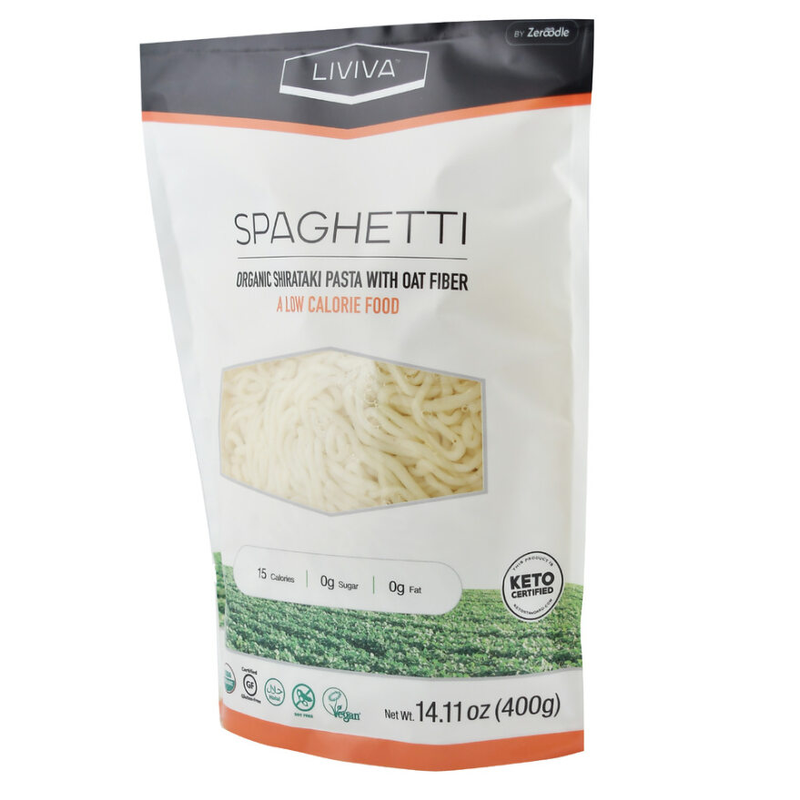 Liviva Organic Shirataki Pasta, Spaghetti with Oat, 14.11 OZ (Pack of 1)