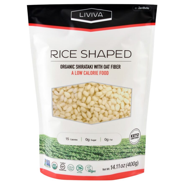 Liviva Organic Shirataki Pasta Rice with Oat, 14.11 OZ (Pack of 1)