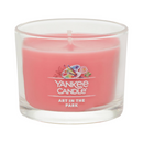 Yankee Candle Signature Votive Mini Candle Jar, Art in the Park Scent, Natural Soy Wax Blend Candle with Natural Fiber Wick, 1.3 OZ Glass Jar (Pack of 4)