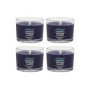 Yankee Candle Signature Votive Mini Candle Jar, Lakefront Lodge Scent, Natural Soy Wax Blend Candle with Natural Fiber Wick, 1.3 OZ Glass Jar (Pack of 4)