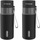 Contigo AutoSeal Vacuum-Insulated Stainless Steel Travel Mug, Licorice Gunmetal, 16 Ounce