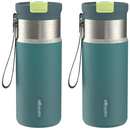 Contigo Kids DualSip Compact Leakproof Insulated Water Bottle with 2-Way Lid, Glowstone, 16 Ounce