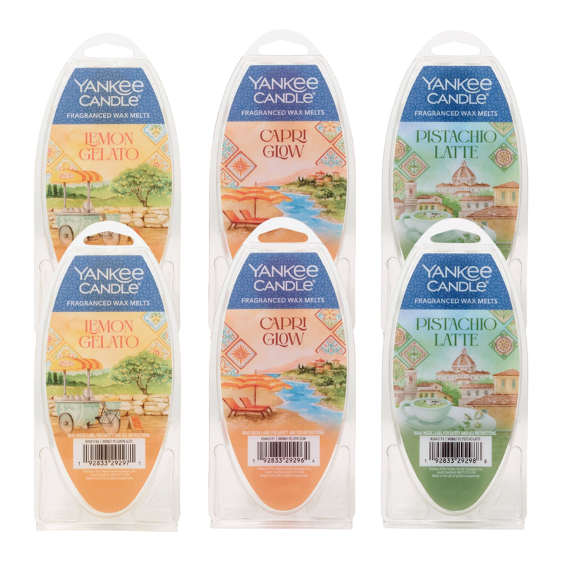 Yankee Candle Hello Italy Collection Fragranced Wax Melts, 6 Wax Spheres per Package, Pack of 6 (36 Cubes Total)