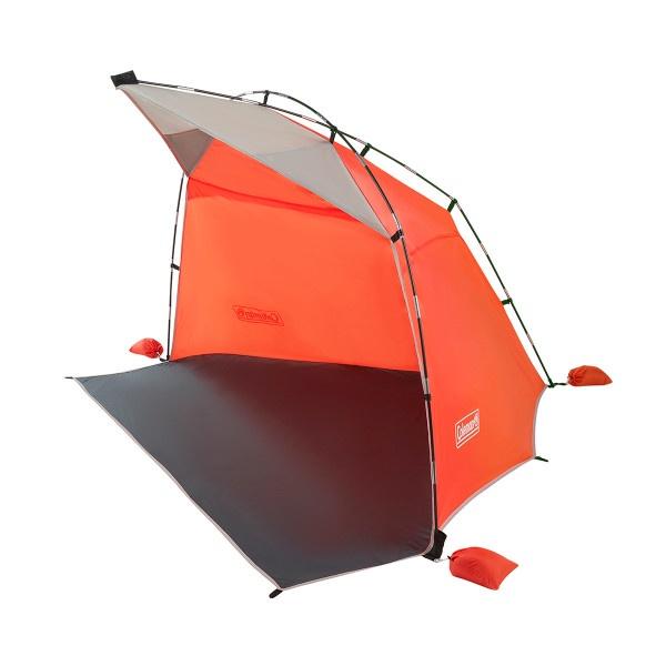 Coleman Skyshade Large Compact Beach Shade, Tiger Lily Orange