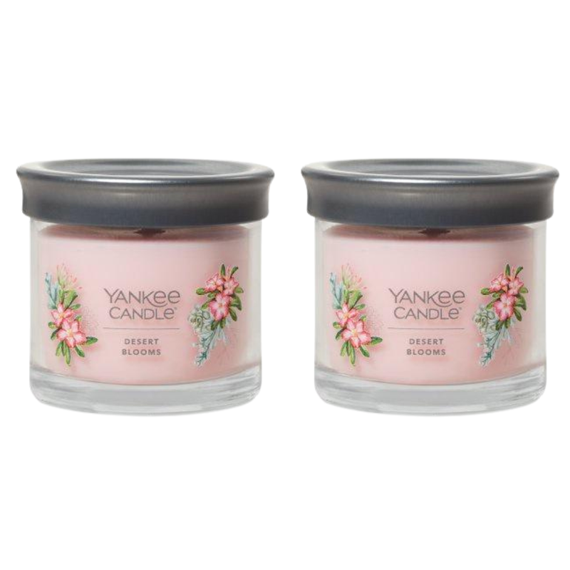 Yankee Candle Small Tumbler Scented Single Wick Jar Candle, Desert Blooms, Over 20 Hours of Burn Time, 4.3 Ounce (Pack of 2)