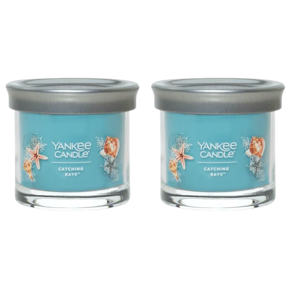 Yankee Candle Small Tumbler Scented Single Wick Jar Candle, Catching Rays, Over 20 Hours of Burn Time, 4.3 Ounce (Pack of 2)