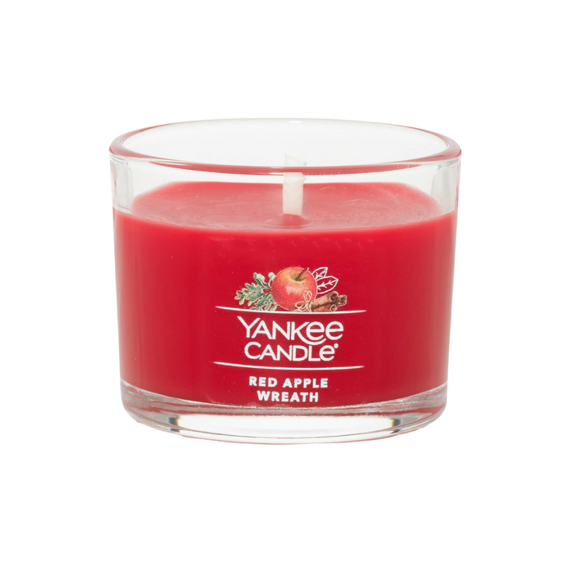 Yankee Candle Votive Mini Candle Jar Winter Wonderland Variety Pack,1 Balsam & Cedar, 1 Christmas Cookie, 1 Holiday Zest, 1 Red Apple Wreath,1 Holiday Cheer,1 Wild Orchid, 1.3 oz Each (Pack of 6)