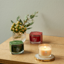 Yankee Candle Signature Votive Mini Candle Jar, Balsam & Cedar Scent, Natural Soy Wax Blend Candle with Natural Fiber Wick, 1.3 OZ Glass Jar (Pack of 4)