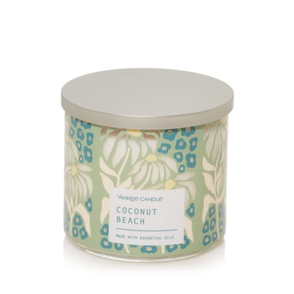 Yankee Candle 3-Wick Decorative Scented Candle, Coconut Beach, 14.5 Ounce