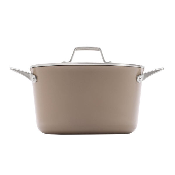 Calphalon Premier Ceramic Nonstick 7-Qt Dutch Oven with Lid, Mushroom Grey, 1 CT