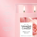 Yankee Candle Large Tumbler Scented Candle, Fresh Cut Roses, 20 oz