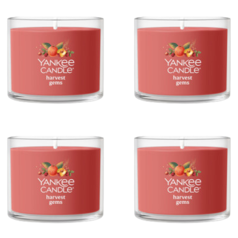 Yankee Candle Minis Votive Jar, Harvest Gems, 1.3 OZ (Pack of 4)