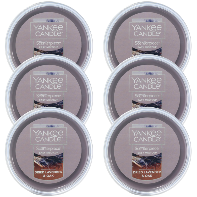 Yankee Candle Dried Lavender & Oak Scenterpiece Easy MeltCup (Pack of 6)